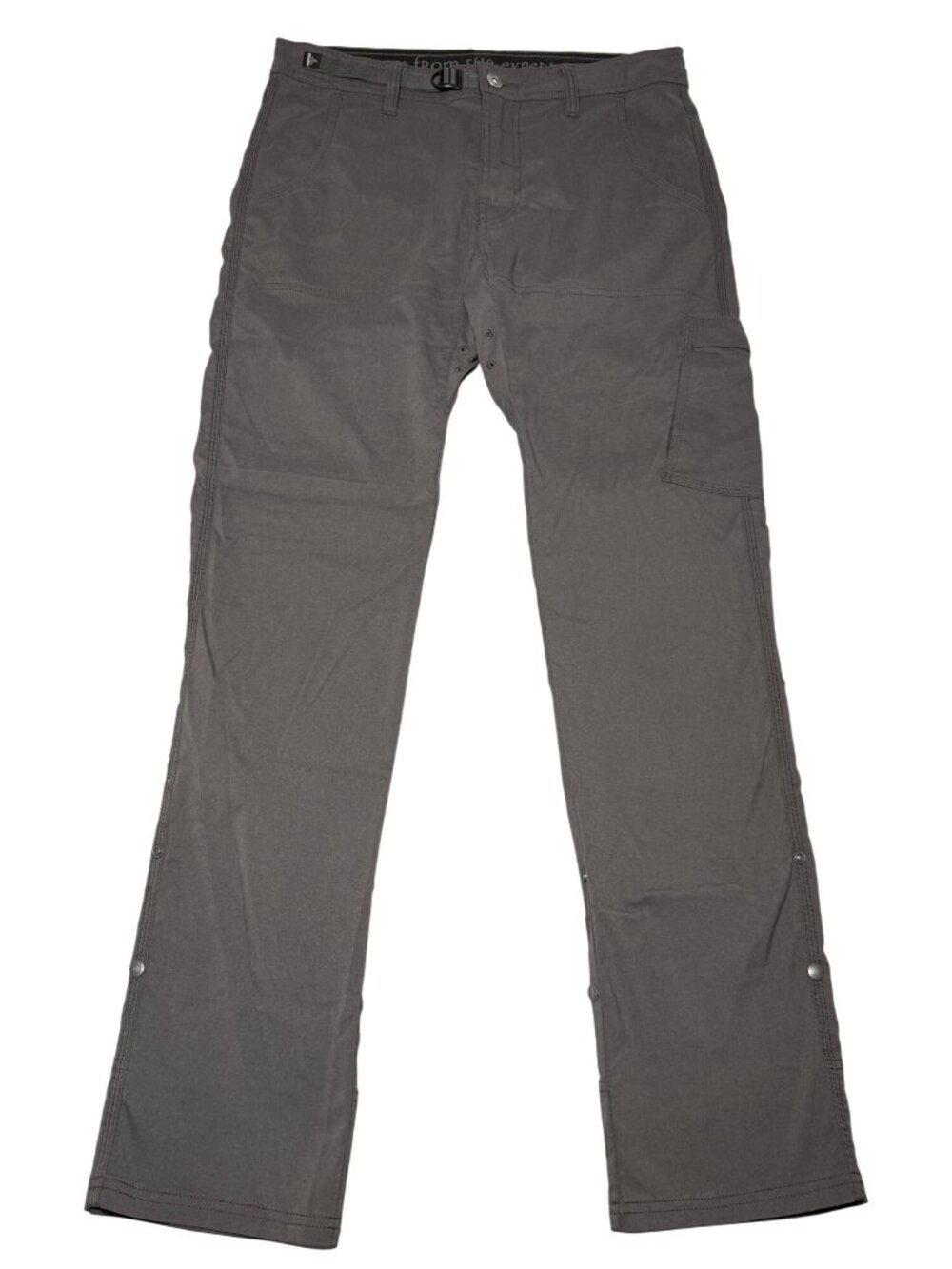 PrAna Breathe Men's Straight Fit Brown Nylon-Blend Convertible Cargo Pants 33X34